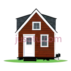 小房子,卡通,红色,白色PNG