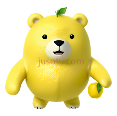 柠檬,熊,圆形, PNG