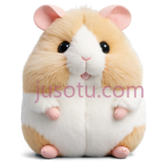 仓鼠,毛绒玩具,白色,橙色PNG
