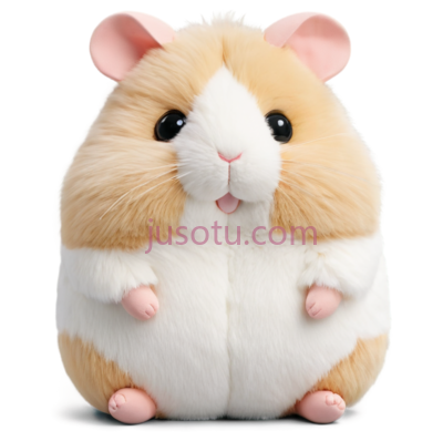 仓鼠,毛绒玩具,白色,橙色, PNG