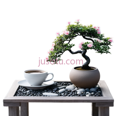 盆景,绿色,粉色, PNG