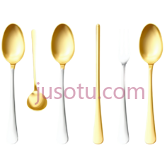 金色勺子PNG