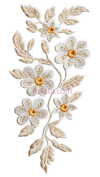 绣花图案,刺绣,米黄色, PNG