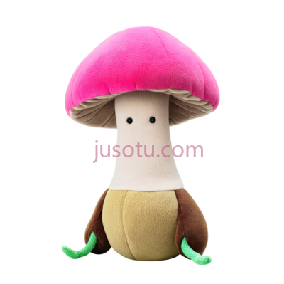蘑菇,卡通,粉色,白色,棕色,绿色, PNG