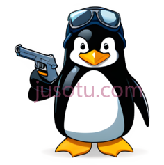 企鹅,卡通,黑白PNG