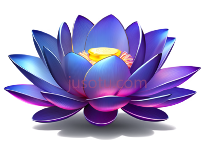 莲花,卡通,紫色, PNG