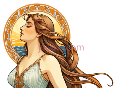 女性角色,插画,白色,橙色,蓝色, PNG