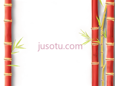 竹子,卡通,红色,黄色, PNG