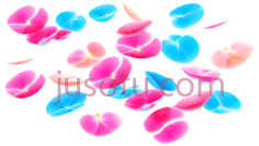 花瓣,卡通,粉色,蓝色PNG