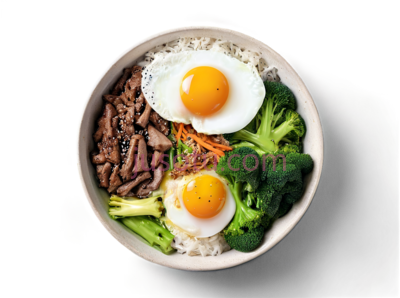 美食,半熟蛋,西兰花, PNG