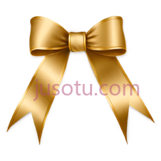 蝴蝶结,丝带,金色PNG