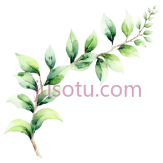 树叶,水彩画,绿色PNG