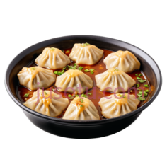 蒸饺,中式点心,白色,红色PNG
