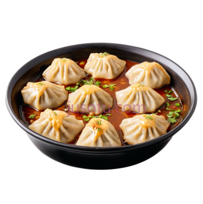 蒸饺,中式点心,白色,红色, PNG