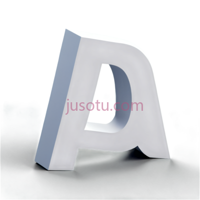 字母,3D立体,银色, PNG