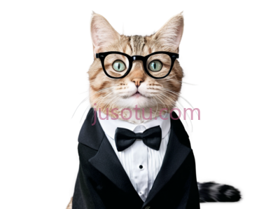 猫,正式,黑色,白色, PNG