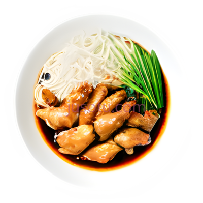鸡肉面,亚洲风味,白色,棕色,绿色, PNG