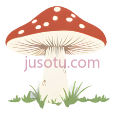 蘑菇,卡通,红色,白色PNG