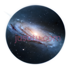 星系,圆形框架内的宇宙图像,蓝色,白色,黑色PNG