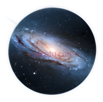 星系,圆形框架内的宇宙图像,蓝色,白色,黑色, PNG