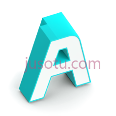 字母,3D立体,蓝绿色PNG