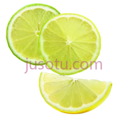 绿色柠檬,切片PNG