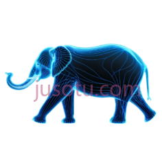 大象,蓝色, PNG