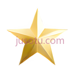 星形,立体,金色PNG