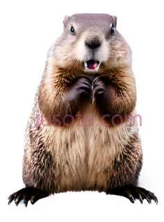 土拨鼠,卡通,棕色PNG