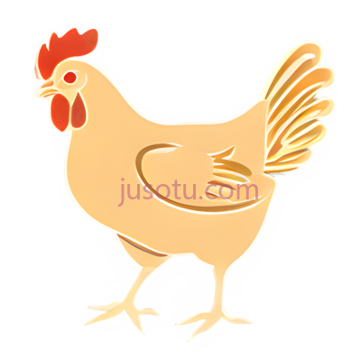 公鸡,卡通,黄色, PNG