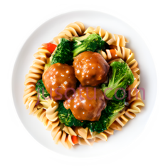 鸡肉丸子,蔬菜酱PNG