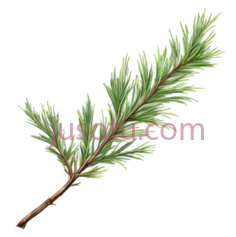 松树枝,插画,绿色PNG