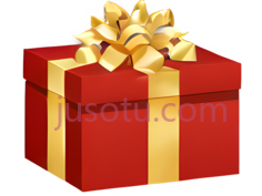 礼物盒,方形,红色,金色PNG