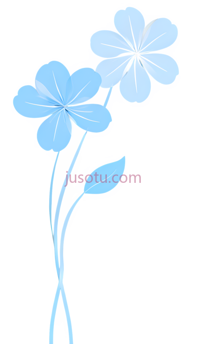 花朵,抽象,蓝色, PNG