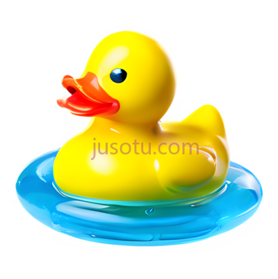 彩色橡皮鸭玩具, PNG