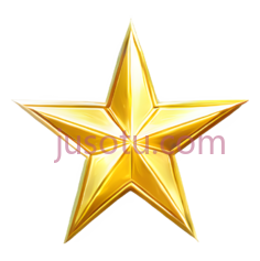 五角星,立体,金色PNG