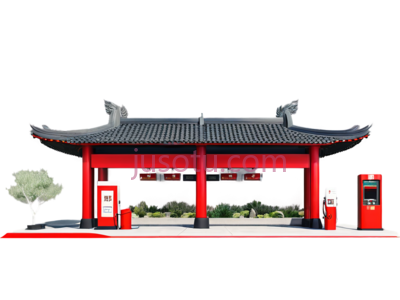 牌坊,中式建筑,红色,黑色, PNG