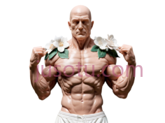 雕像,肌肉发达,白色PNG
