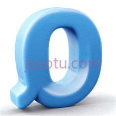 字母,3D立体,蓝色PNG