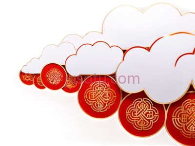 祥云,中式图案,白色,红色, PNG