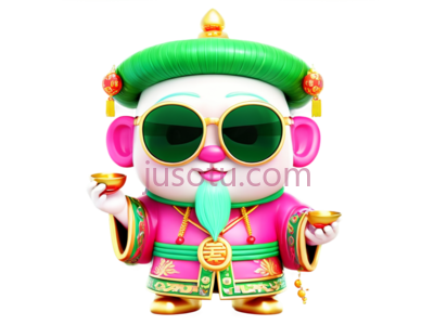 卡通人物,可爱,绿色, 粉色, 金色, PNG