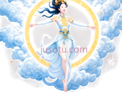 嫦娥,古典仙子,白色,黄色, PNG