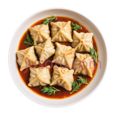 饺子,中式,白色,红色PNG