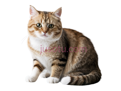 猫,坐姿,棕色,黑色,白色, PNG